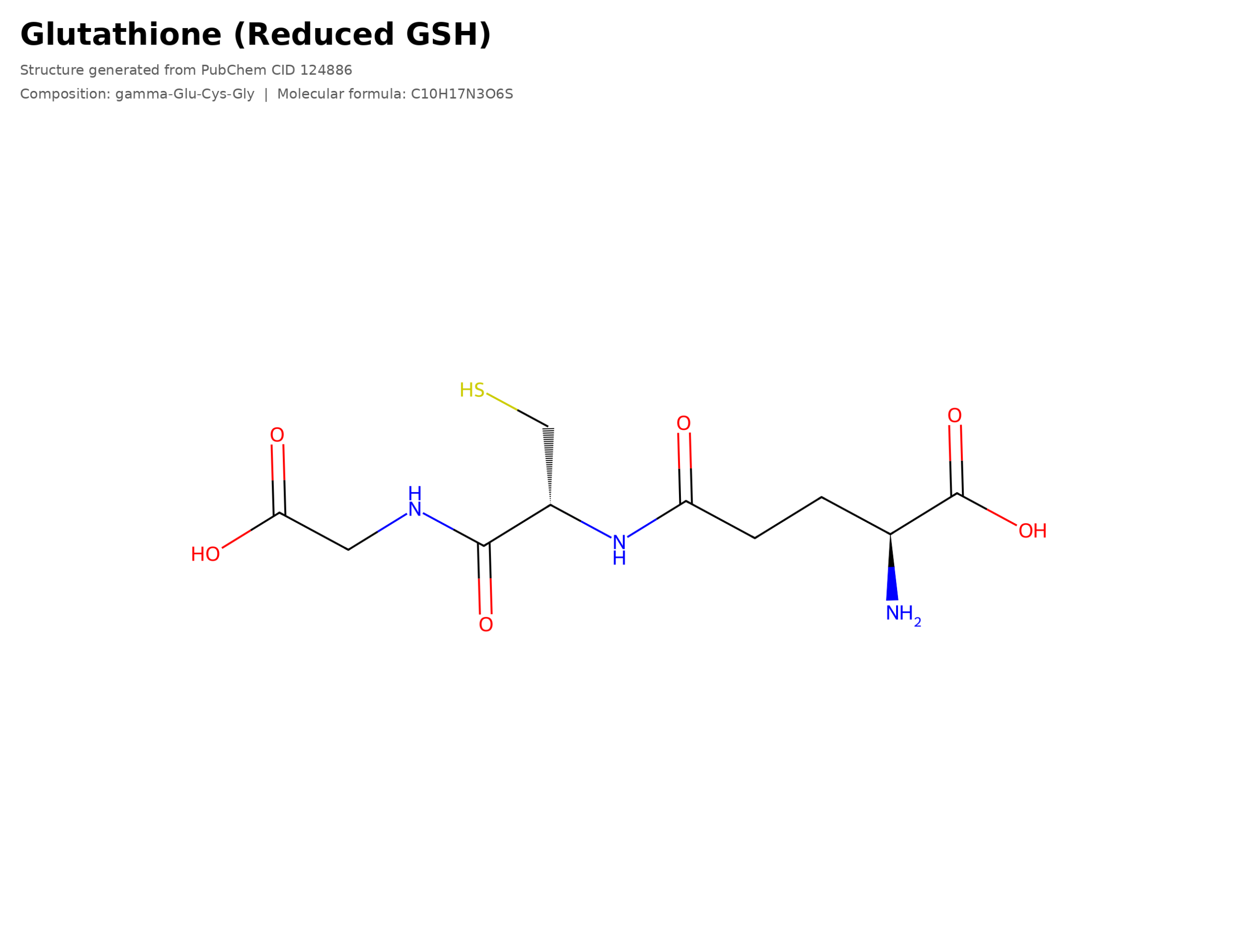 Molecular structure of Glutathione