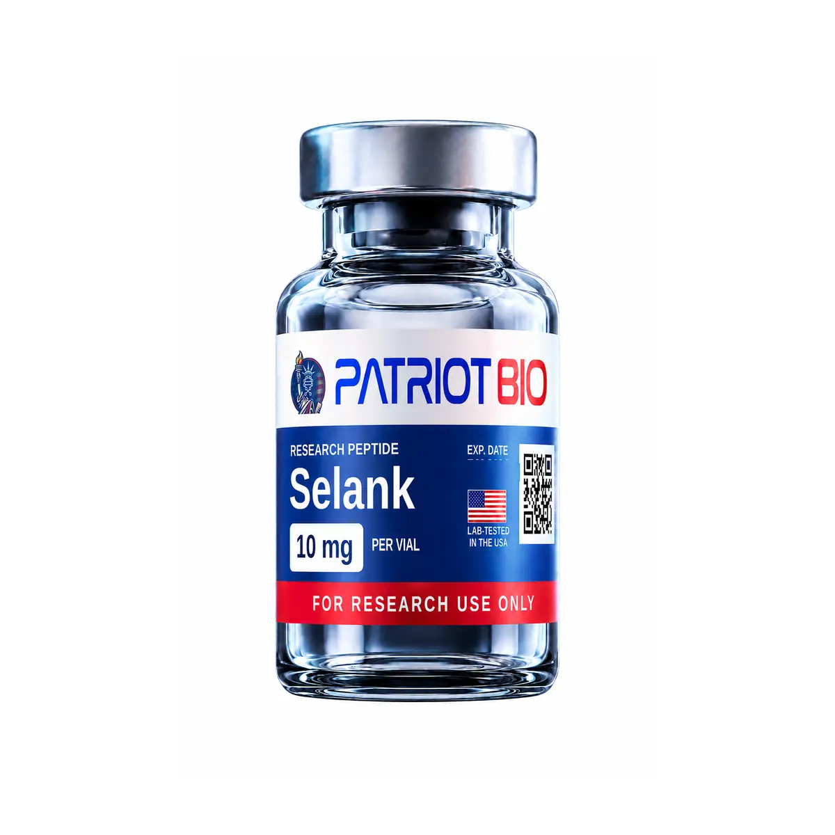 Selank research peptide vial
