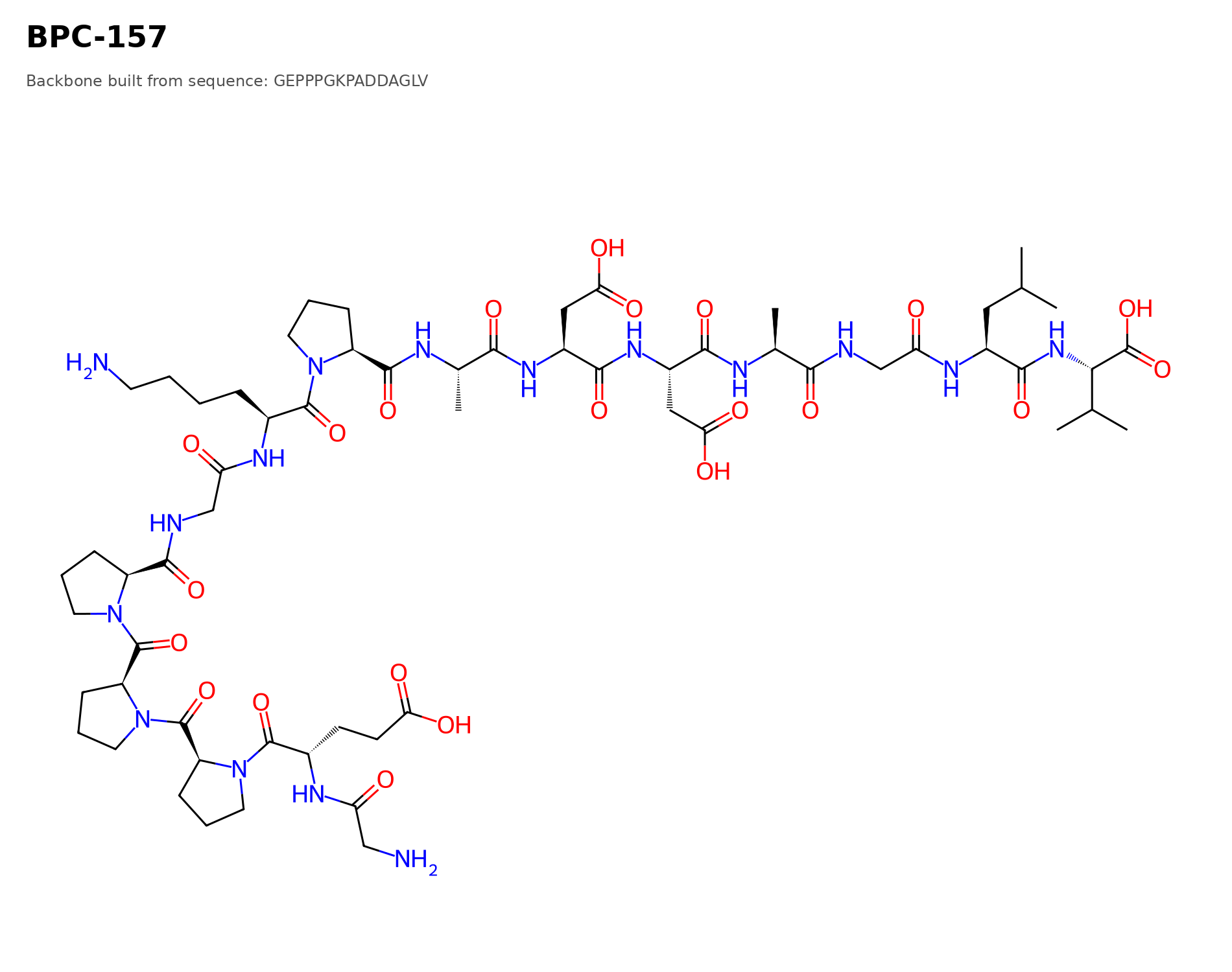 Molecular structure of BPC-157